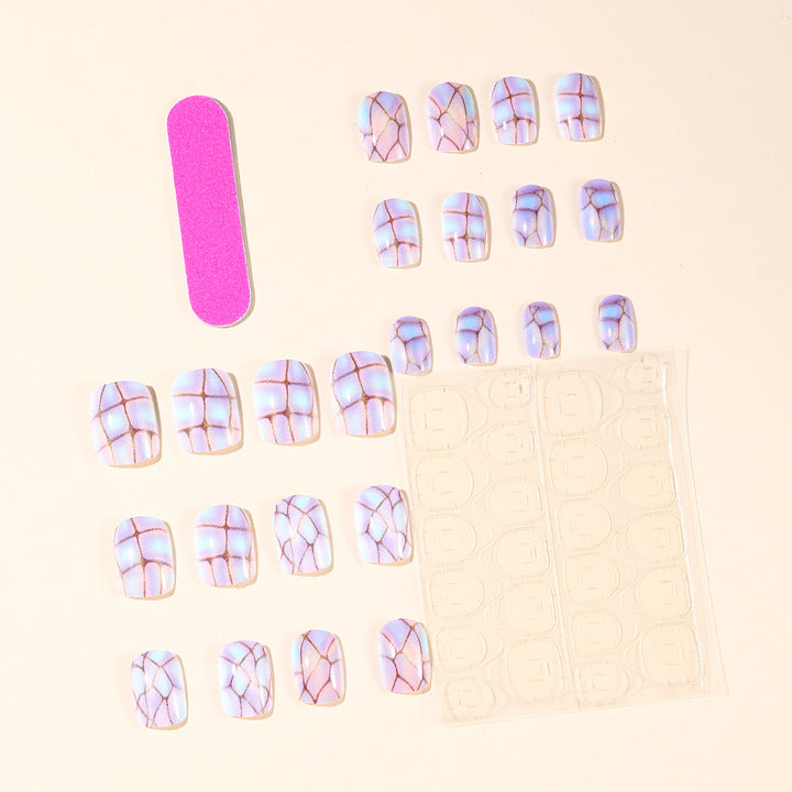 Iridescent Geometric Nail Art Extensions Karnz