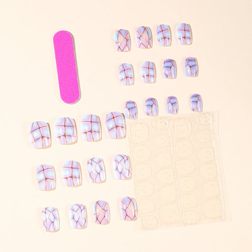 Iridescent Geometric Nail Art Extensions Karnz