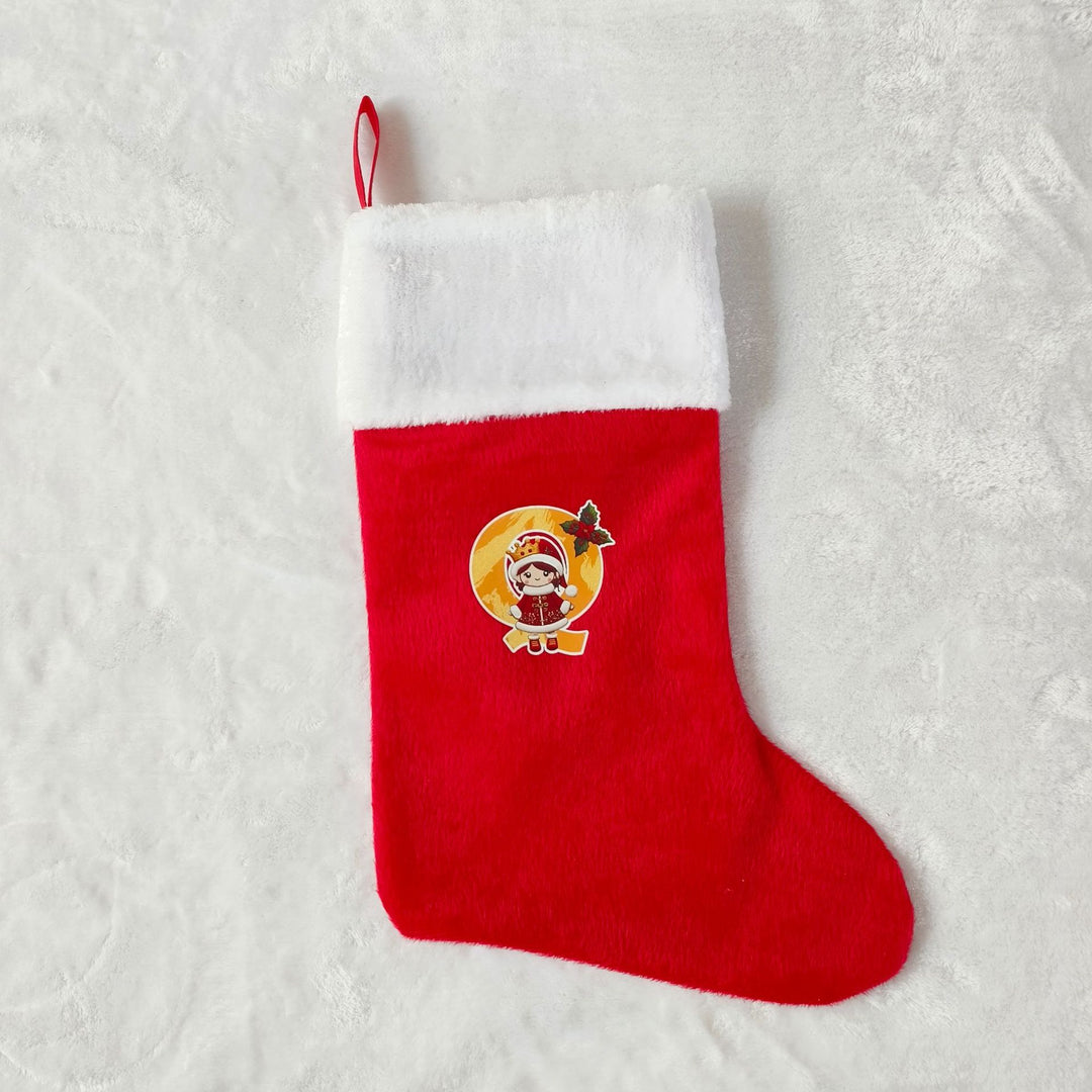 Festlicher Weihnachtsstrumpf mit personalisierbarem Motiv