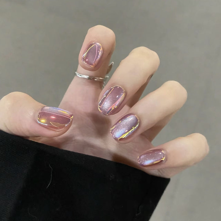 Glänzendes Gradient Press-On Nagelset