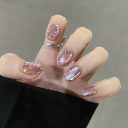 Glänzendes Gradient Press-On Nagelset