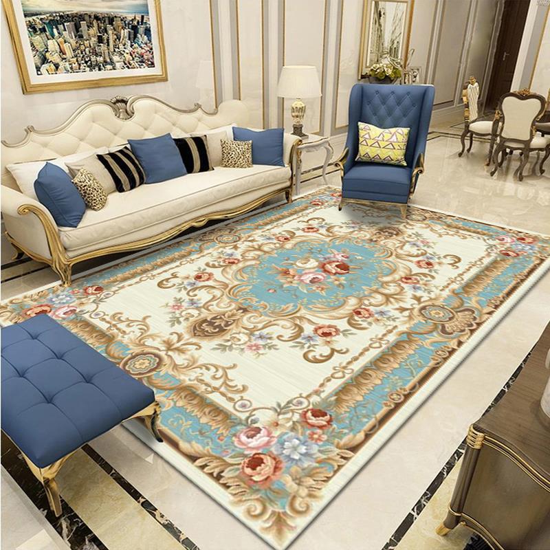 Eleganter floraler gewebter Teppich
