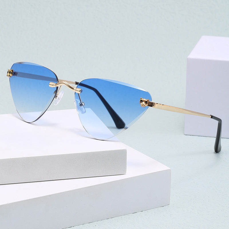 Damen Cat-Eye Sonnenbrille mit elegantem Metallrahmen Karnz