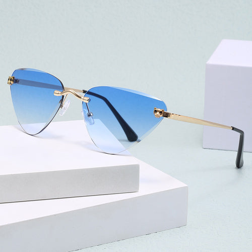 Damen Cat-Eye Sonnenbrille mit elegantem Metallrahmen Karnz
