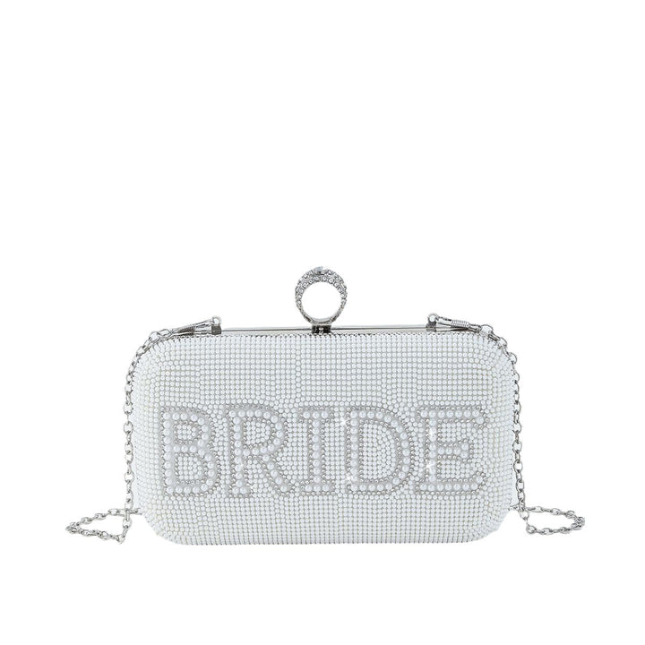 Hochzeitsabendtasche mit Kristallverzierung