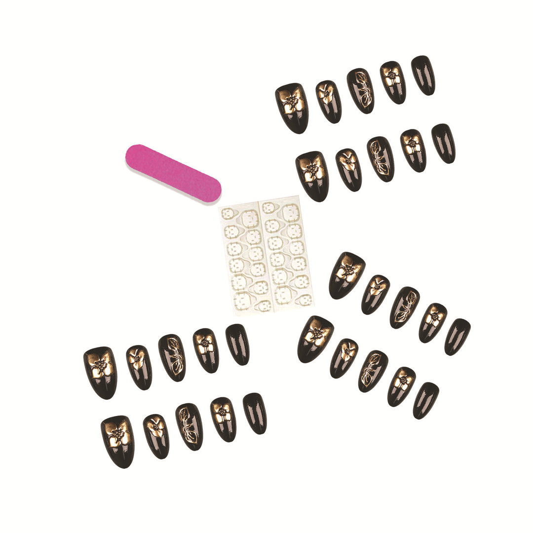 Elegantes florales Design Press-On-Nagelset