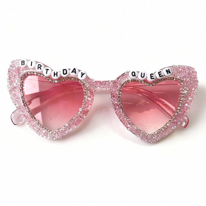 Rhinestone-beschmückte Herz-Sonnenbrille Karnz