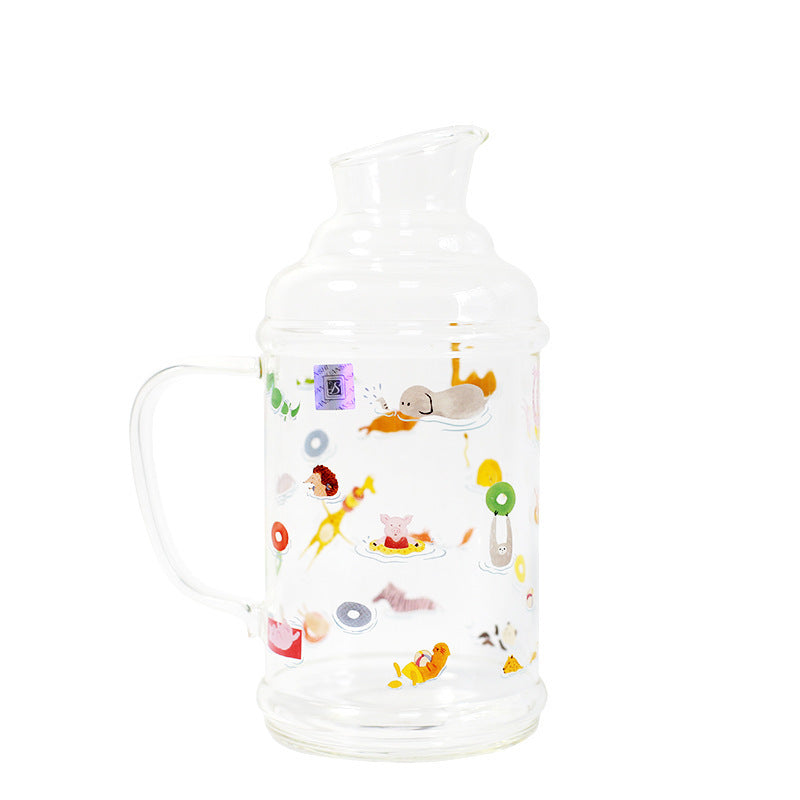 Damen Glas Krug mit bezaubernden Tiermotiven Karnz