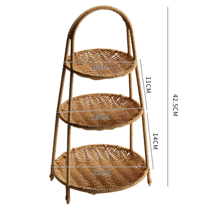 Handgefertigter Rattan Aufbewahrungskorb Karnz