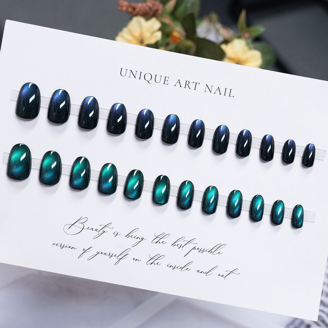 Glänzendes, langanhaltendes Press-On-Nagelset