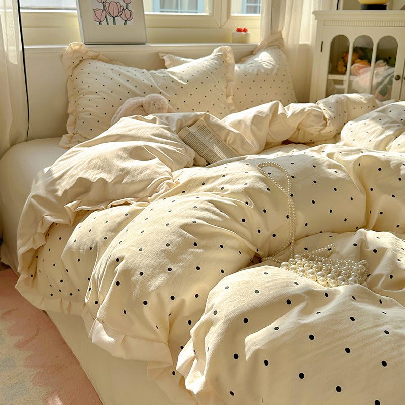 Gingham-Muster Bettdecken-Set