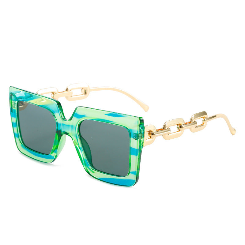 Damen Cat-Eye Sonnenbrille mit luxuriösem Design und Kettenrahmen Karnz
