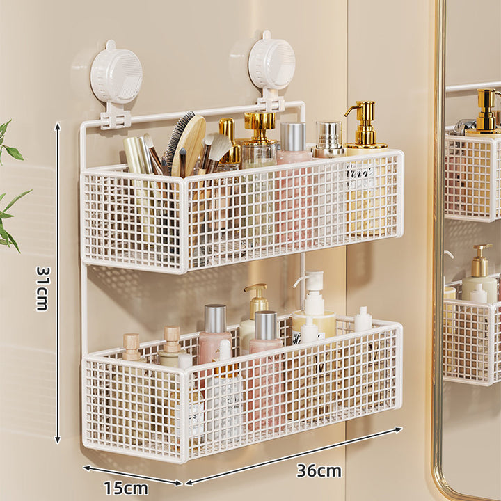 Saug-Montage Vertikales Mesh Kosmetik- & Toiletten-Organizer