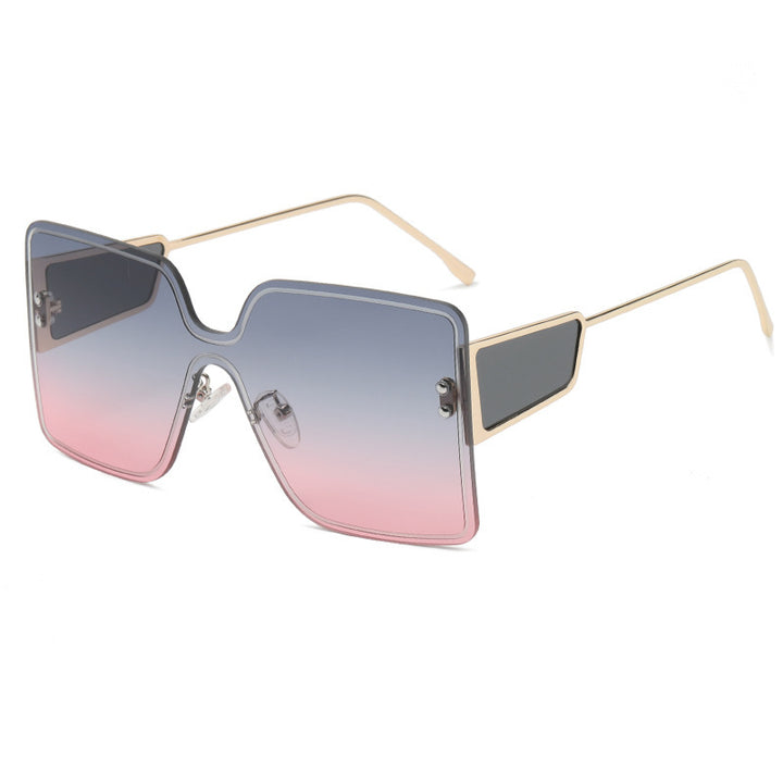Damen oversized Geometric Sonnenbrille Karnz