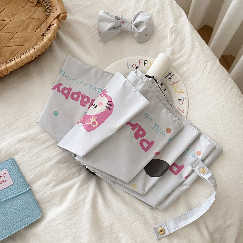 Damen Faltregenschirm mit kreativem Cartoon-Design Karnz