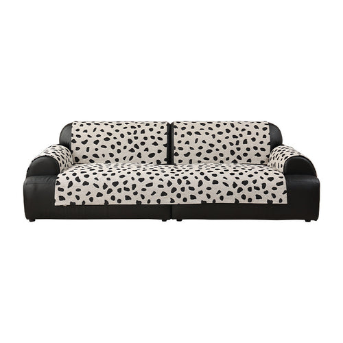 Sofa-Schutzbezug-Set mit rutschfester Unterseite und Dalmatiner-Muster