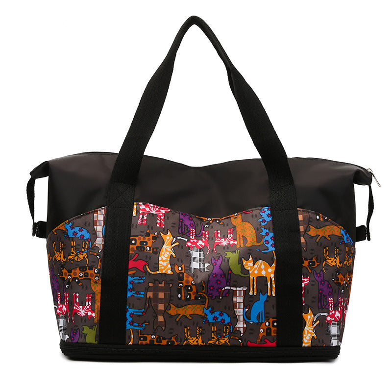 Verspielte katzenmotivierte Reisetasche