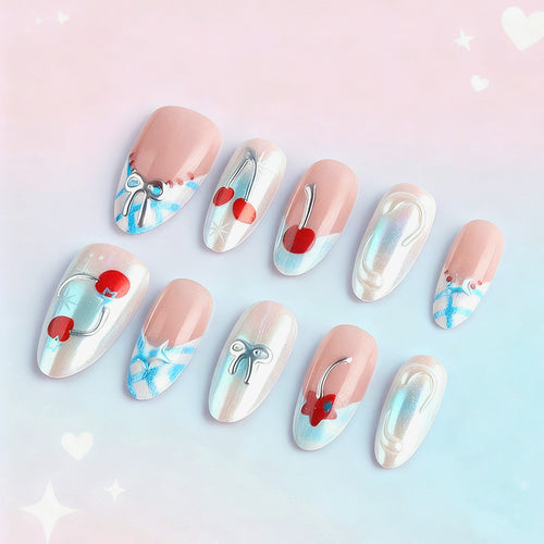 Dekorative Kirsch-Themen Druck-Nägel Karnz