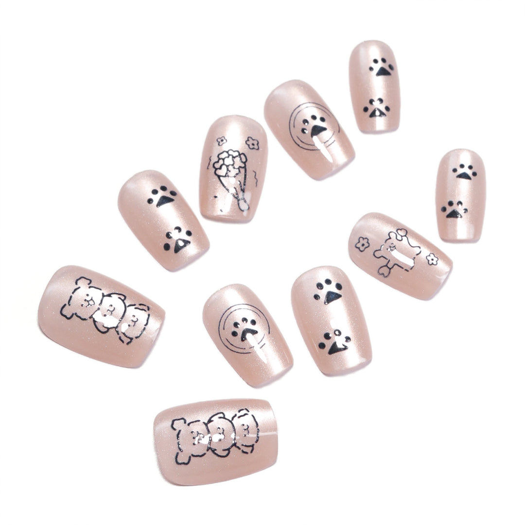 Künstliche Nagelkunst mit verspielten Tiermotiven Karnz