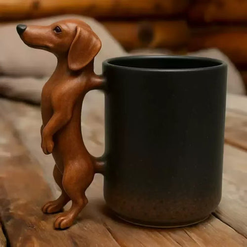 Kaffeebecher mit Dackelgriff Karnz