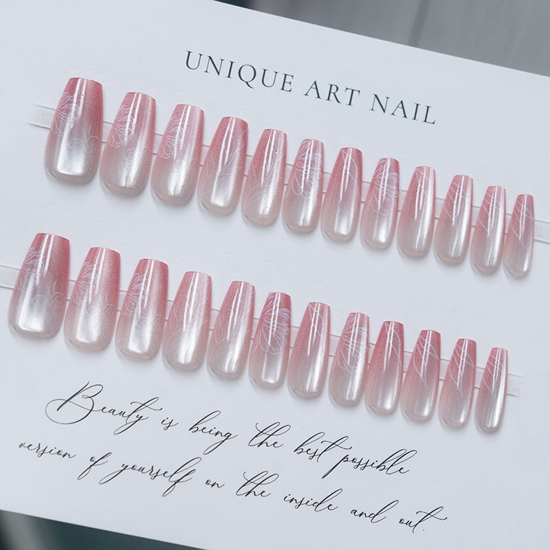 Blumenmuster Press-On Nagelset
