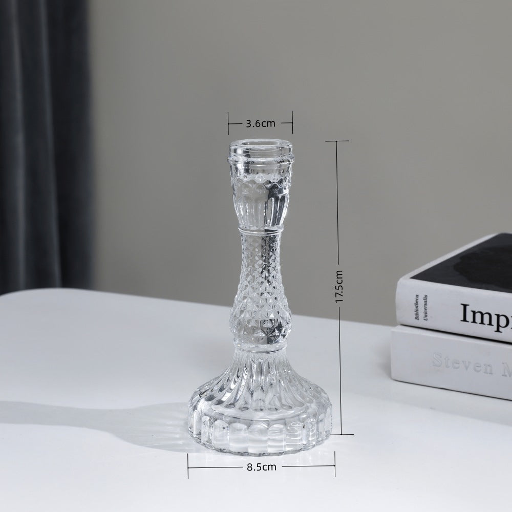 Hochgepresster Glas-Dekor-Kerzenständer Karnz