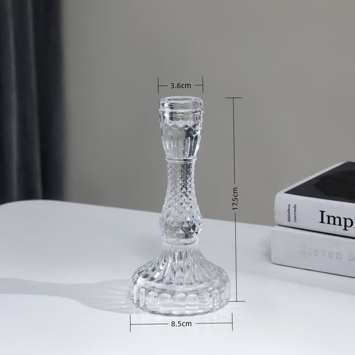 Hochgepresster Glas-Dekor-Kerzenständer Karnz