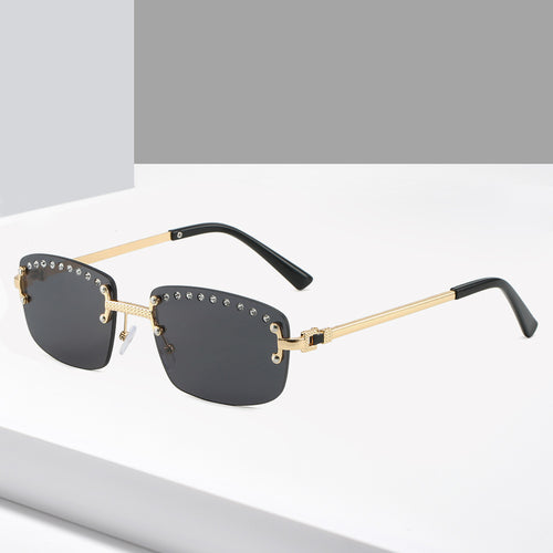 Damen elegante Sonnenbrille mit funkelnden Kristallakzenten Karnz