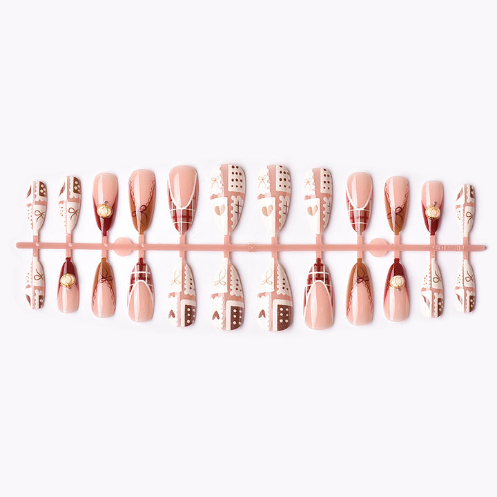 Elegantes saisonales Press-On Nagelkunst-Set
