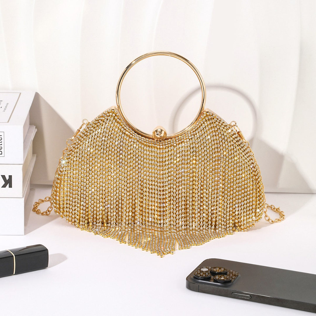 Glänzende Kettenlink Abend-Clutch