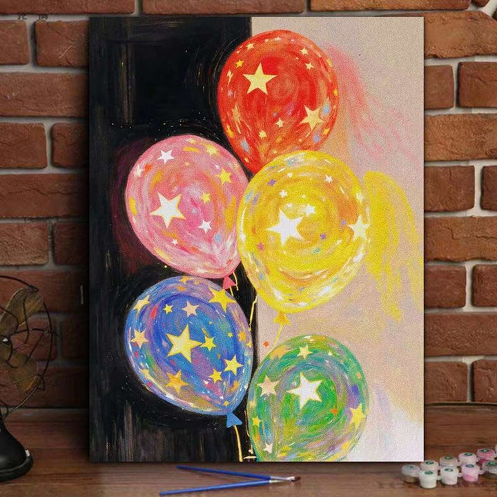 Buntes Ballon-Themen-Leinwandkunst-Druck Karnz
