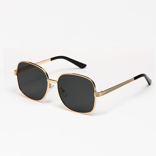 Damen modische kantige Sonnenbrille mit luxuriösem goldenen Rahmen Karnz
