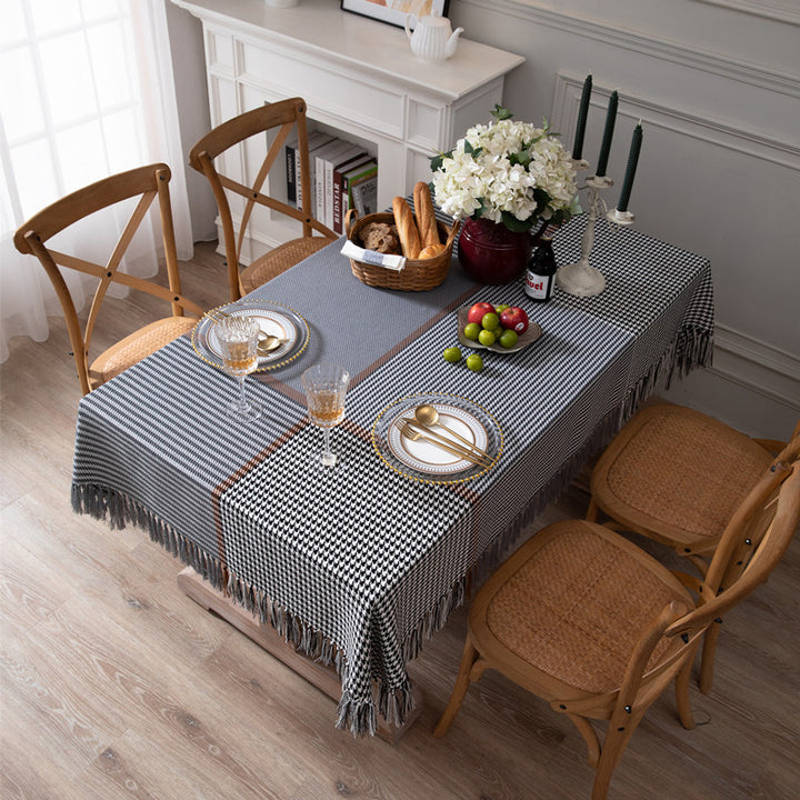 Moderne Fransen Tischdecke