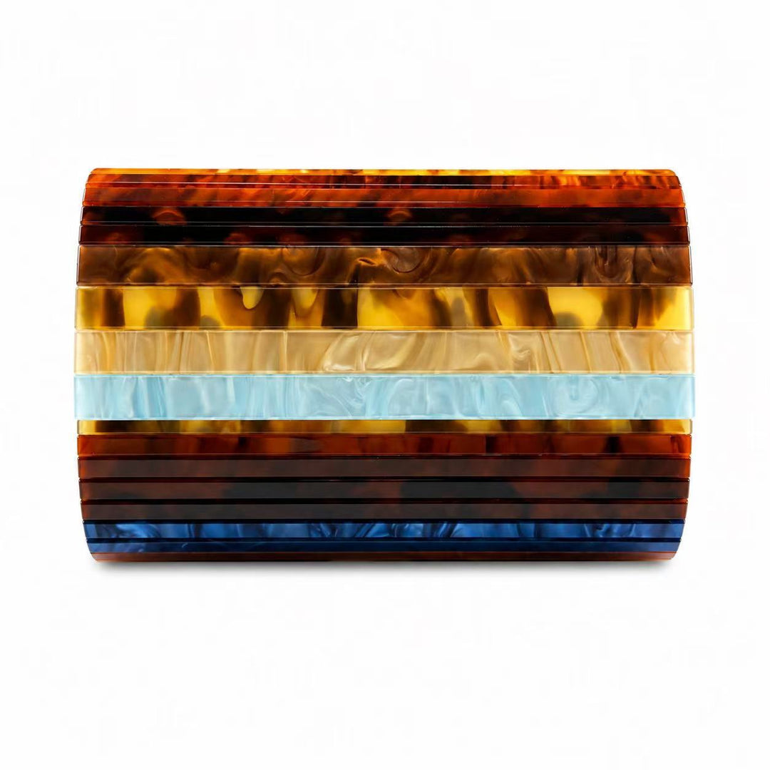 Künstlerische ovale Acryl-Clutch