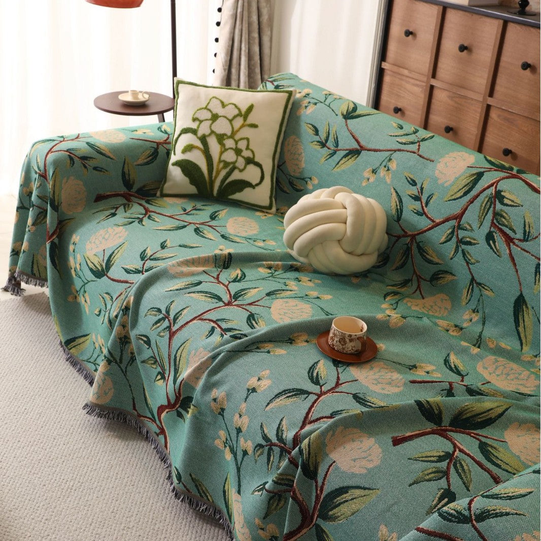Künstlerischer floraler Druck Sofa Überwurf