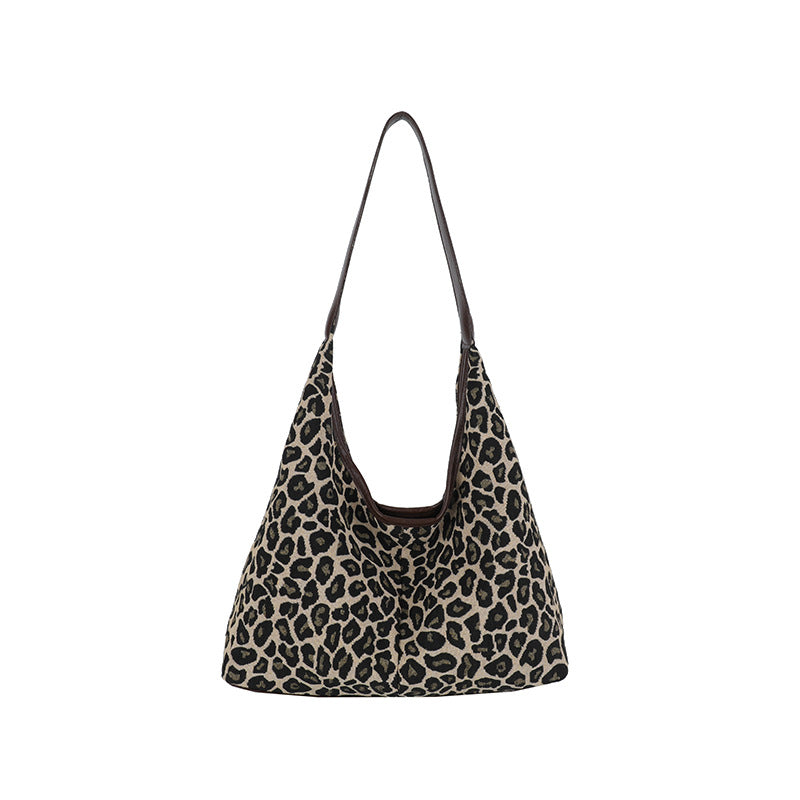 Stylische Leopardenmuster-Hobo-Tasche Karnz