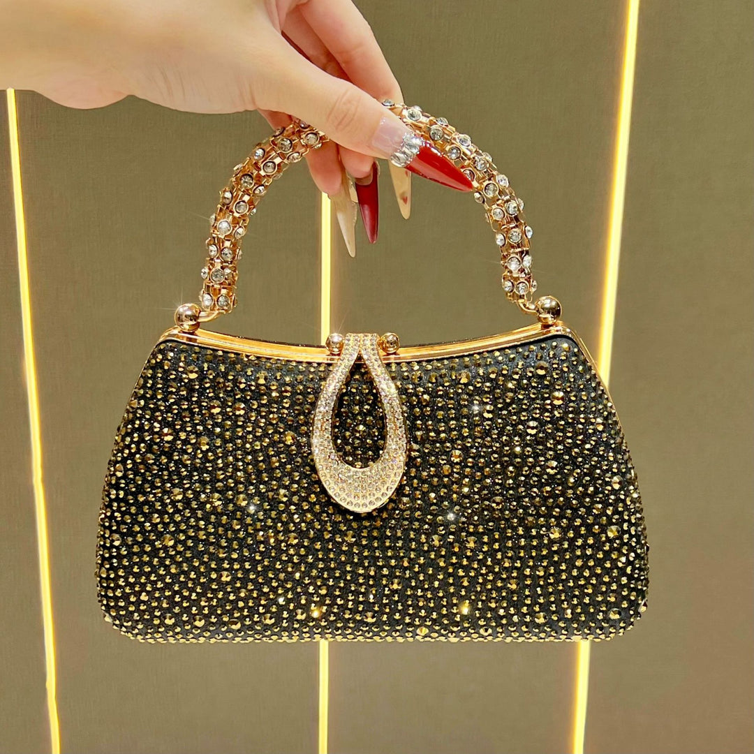 Glitzerstein-verzierte Clutch für den Abend