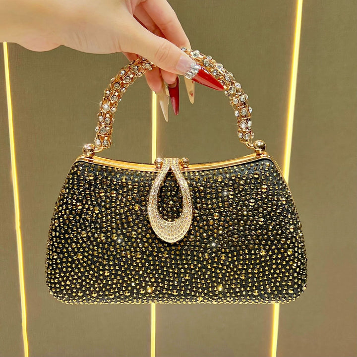 Glitzerstein-verzierte Clutch für den Abend