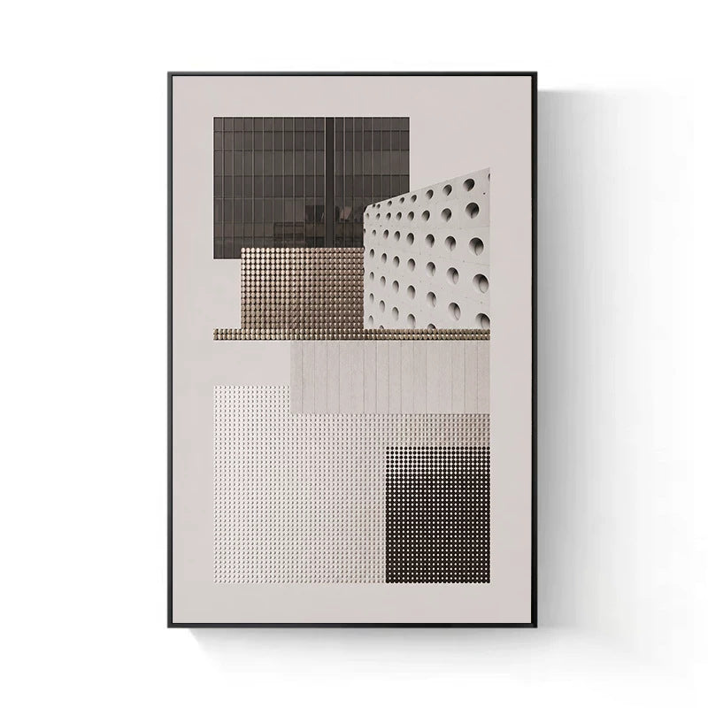 Geometrische abstrakte gerahmte Wandkunst
