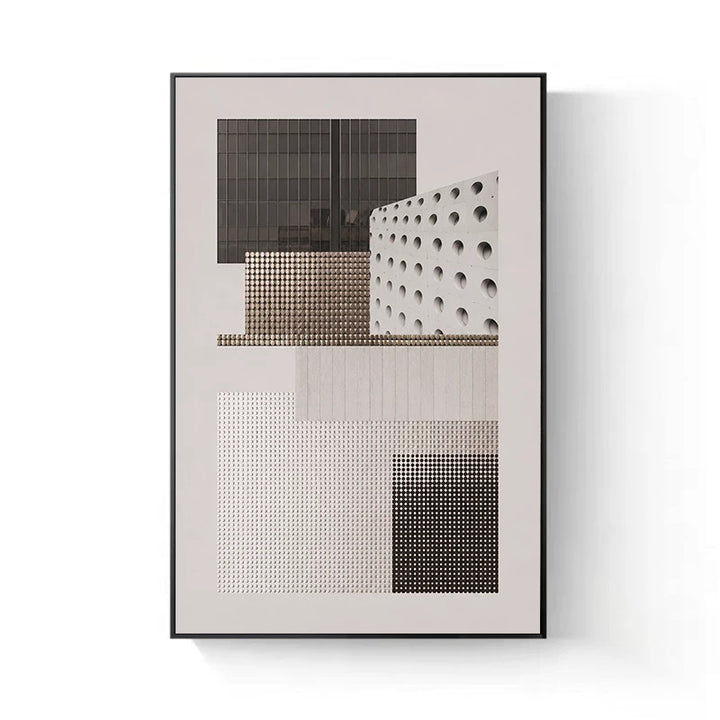 Geometrische abstrakte gerahmte Wandkunst