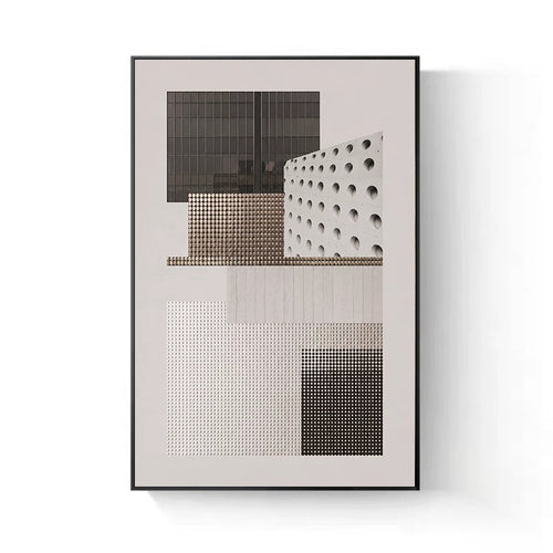 Geometrische abstrakte gerahmte Wandkunst