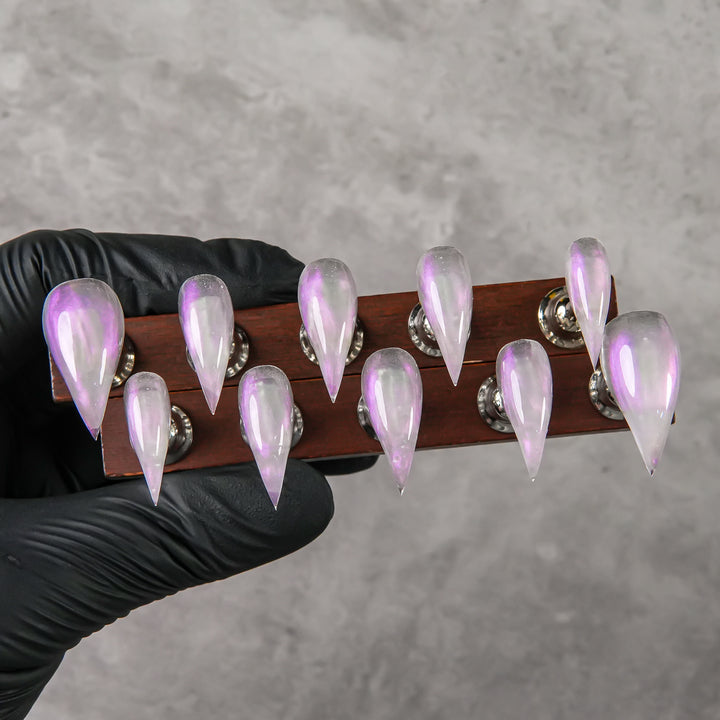 Stiletto Press-On Nagelverstärkungen mit Edelsteinakzenten