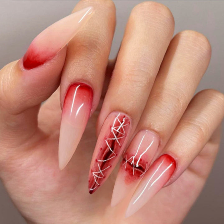 Ombre Stiletto Press-On Nagelset Karnz