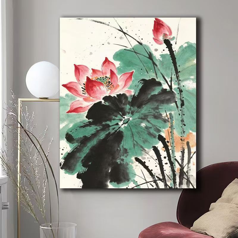Elegante Blumige Leinwandkunst Karnz