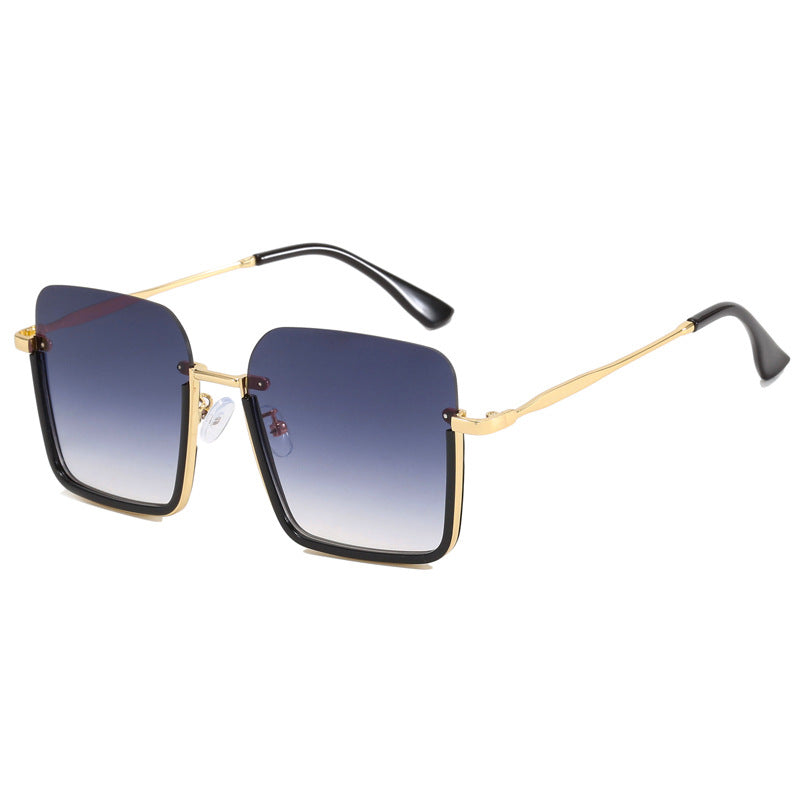 Damen oversized Sonnenbrille mit elegantem Geometrie-Rahmen Karnz