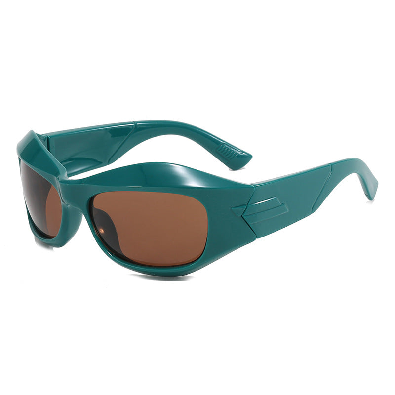 Damen Retro-Sonnenbrille im trendigen Schilddesign Karnz