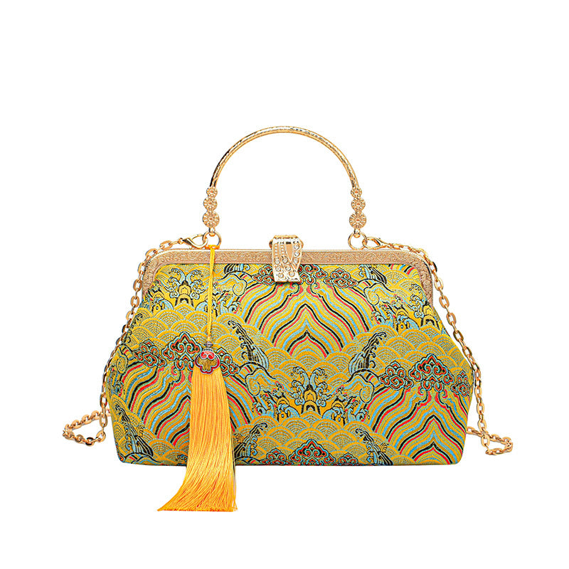 Vintage bestickte Designer-Handtasche