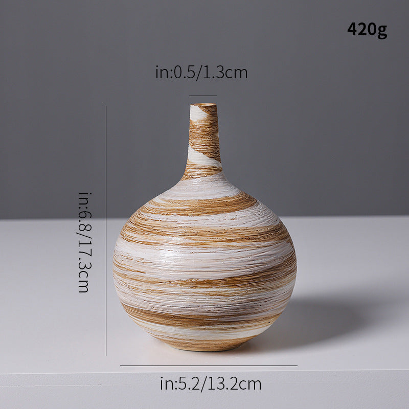 Künstlerische Spiraldesign Keramikvase Karnz