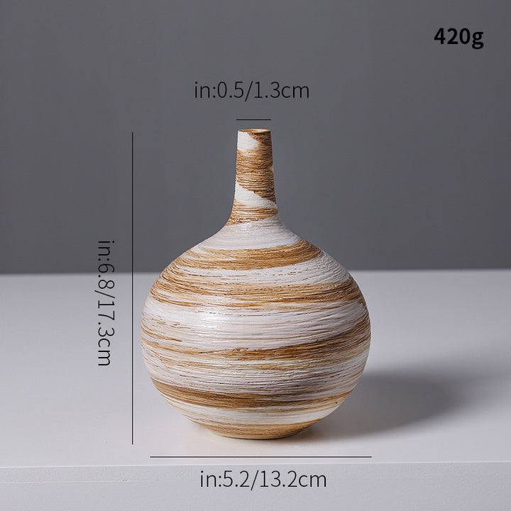 Künstlerische Spiraldesign Keramikvase Karnz