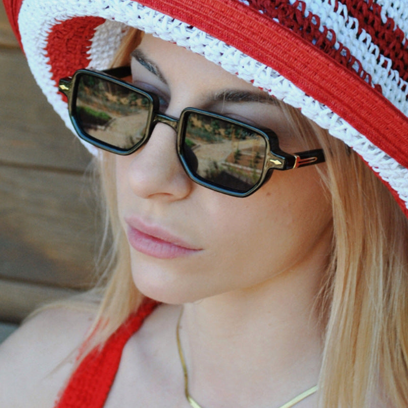 Damen quadratische Sonnenbrille mit elegantem Design und polarisierenden Gläsern Karnz